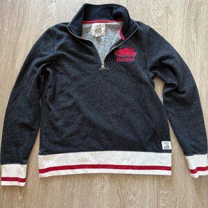 Roots Cabin Canada Pullover 1/4 Zip Sweatshirt